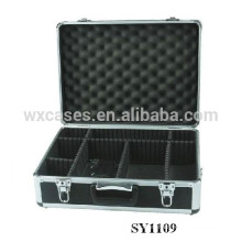portable aluminum camera case with adjustable compartments inside manufacturer